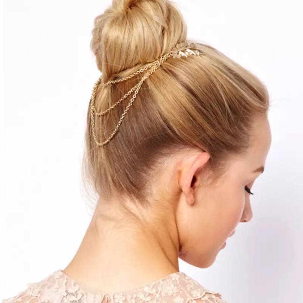 New! Triple Chain Drop Hair Jewelry